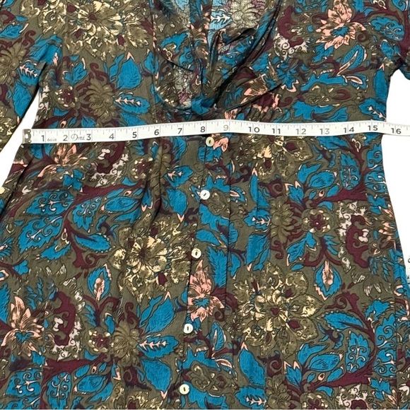 Knot Sisters Asymmetrical High Low Button down Boho Chic Wrap Style Dress Size M - Picture 9 of 14